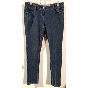 Rocawear Womens Blue Jean Pants Stretch Back Pocket Design Size 16
